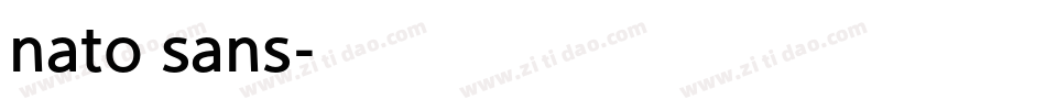 nato sans字体转换